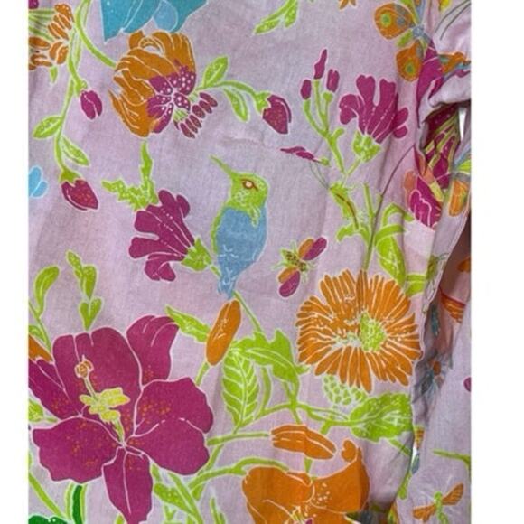 Gretchen Scott Blouse NWT Button Up Bright Colorful SM - Picture 8 of 8